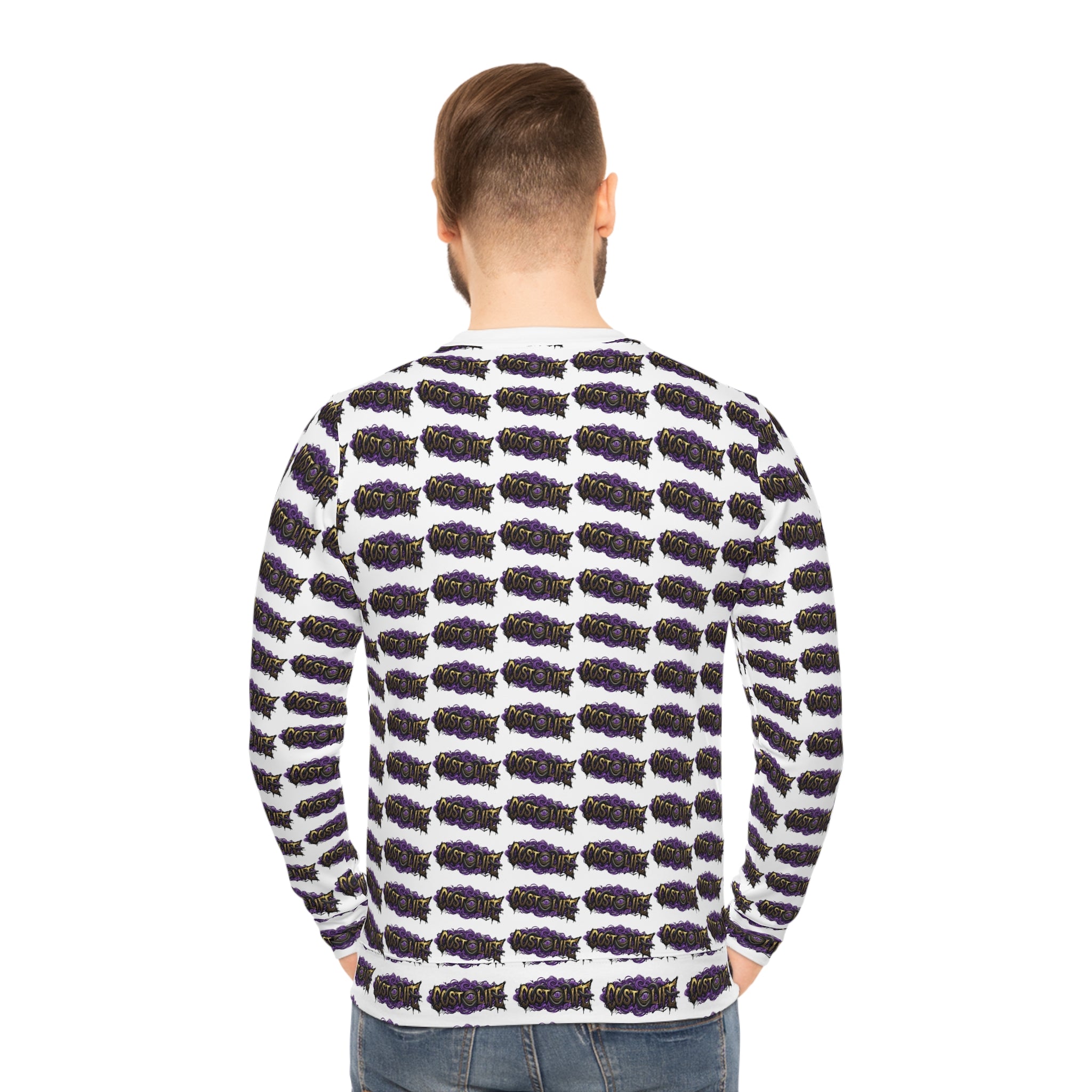 CostOLife Split Chaos Crewneck — close-up texture detail