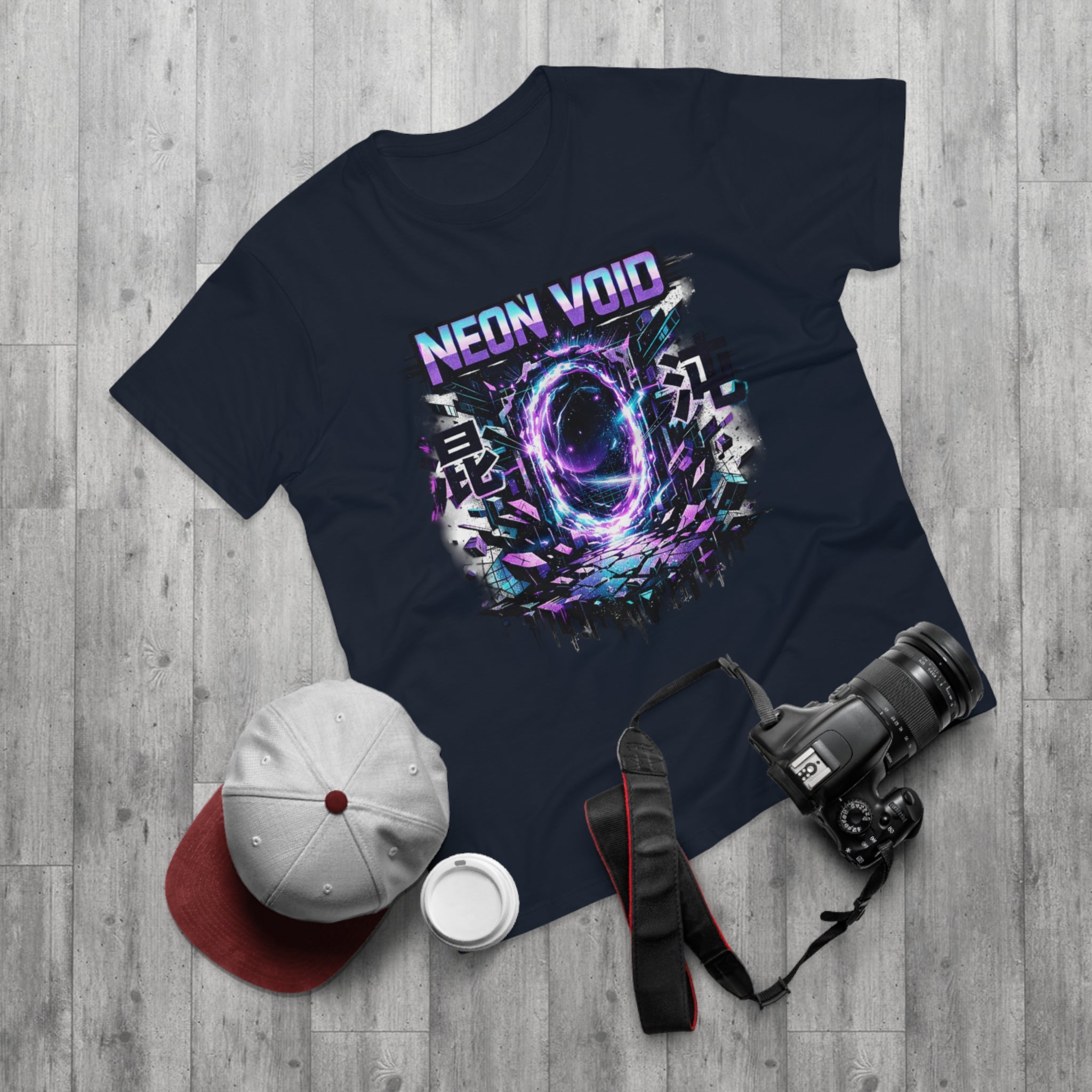 CostOLife NEON VOID Cyber-Chaos Tee — back view detail