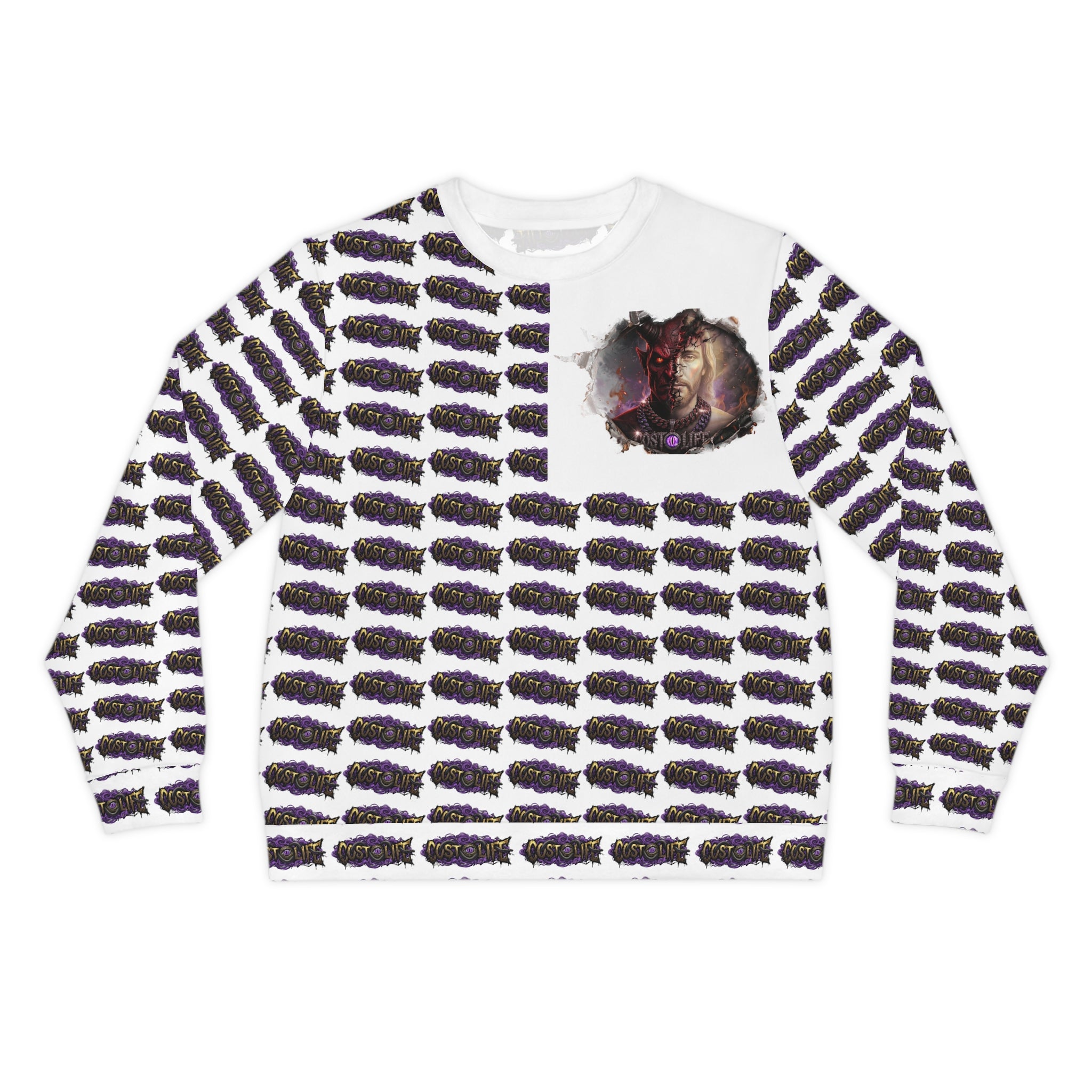 CostOLife Split Chaos Crewneck — back view detail